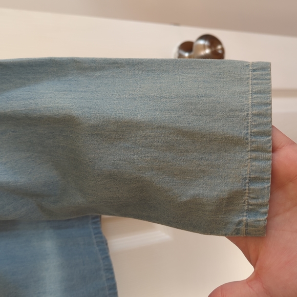 SOLD 💝3 FOR $30💝 J. JILL SOFT Long Sleeve Denim Button Down Shirt XL - Picture 6 of 6